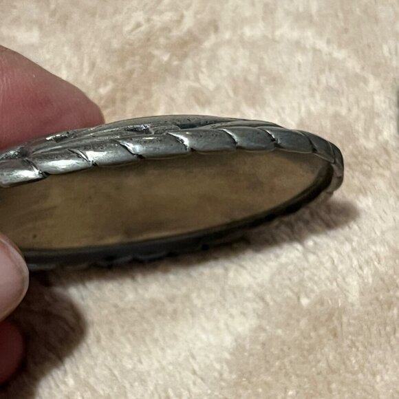 Pierre Deux Basketweave Pewter Box Small trinket - Picture 4 of 13